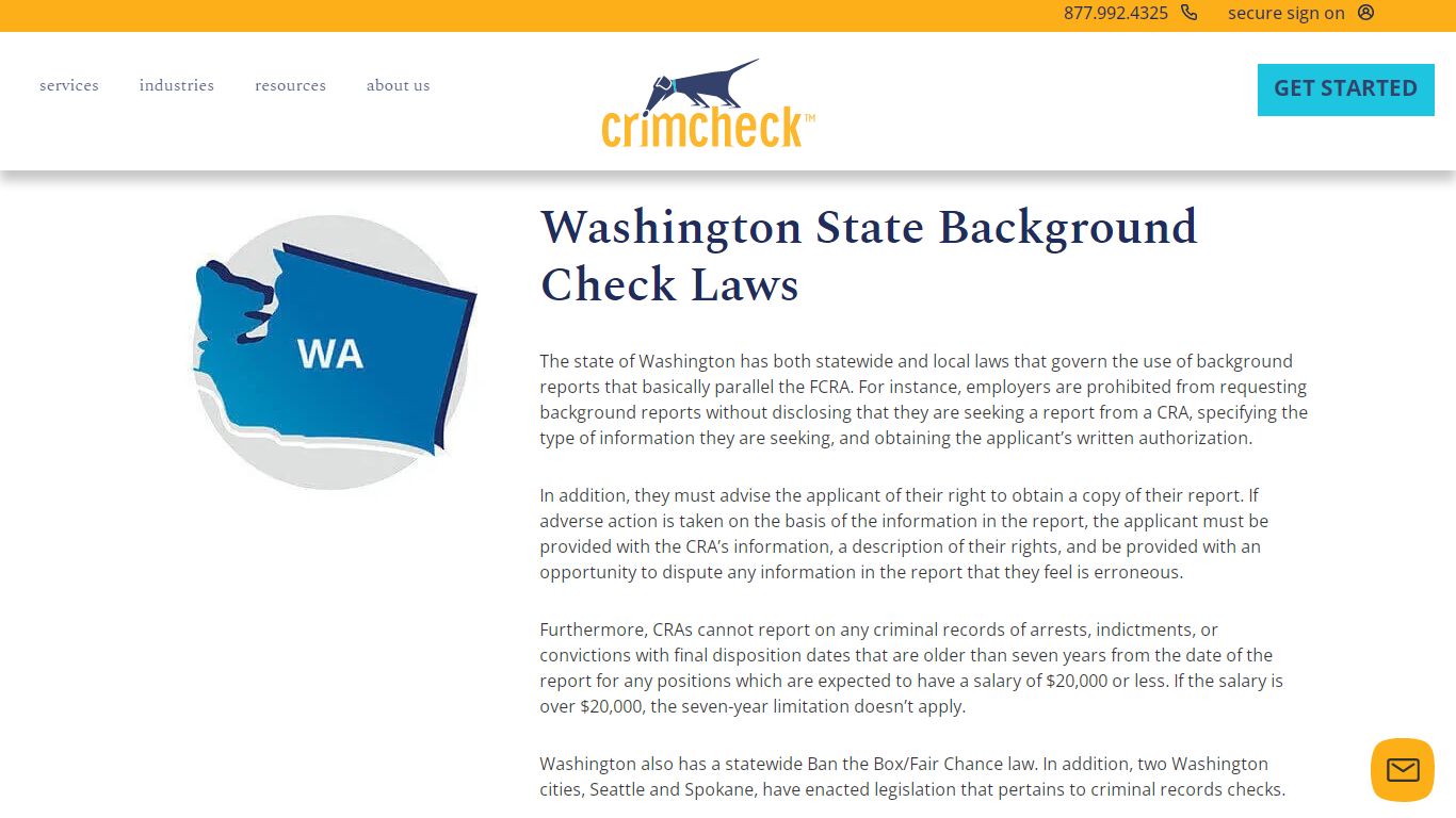 Washington State Background Check Laws (WA) | Crimcheck